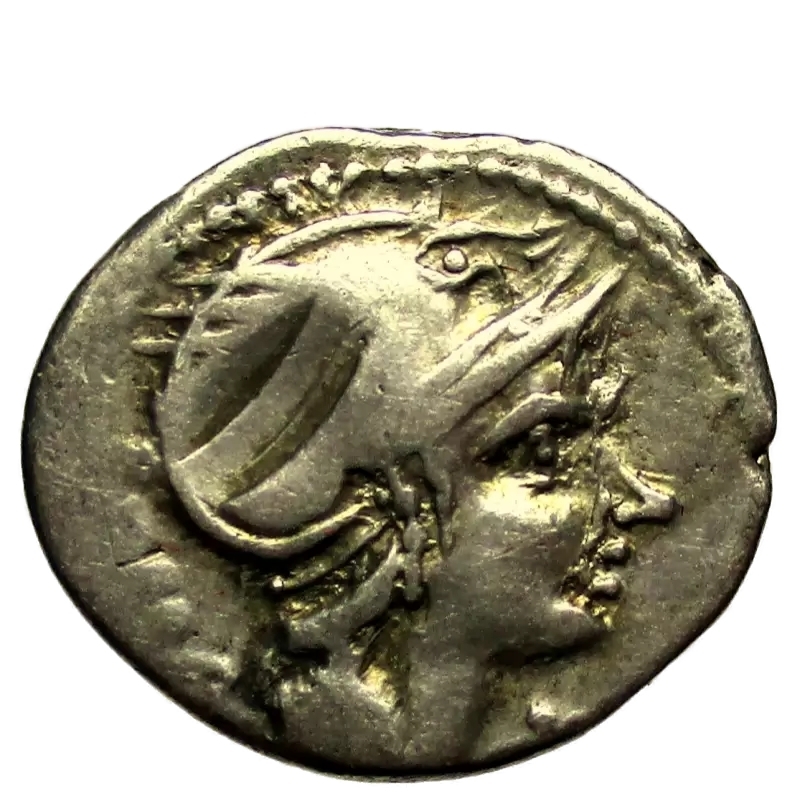 obverse: Repubblica Romana. Gens Flaminia. Lucius Flaminius Chilo. 109-108 a.C. Denario. 