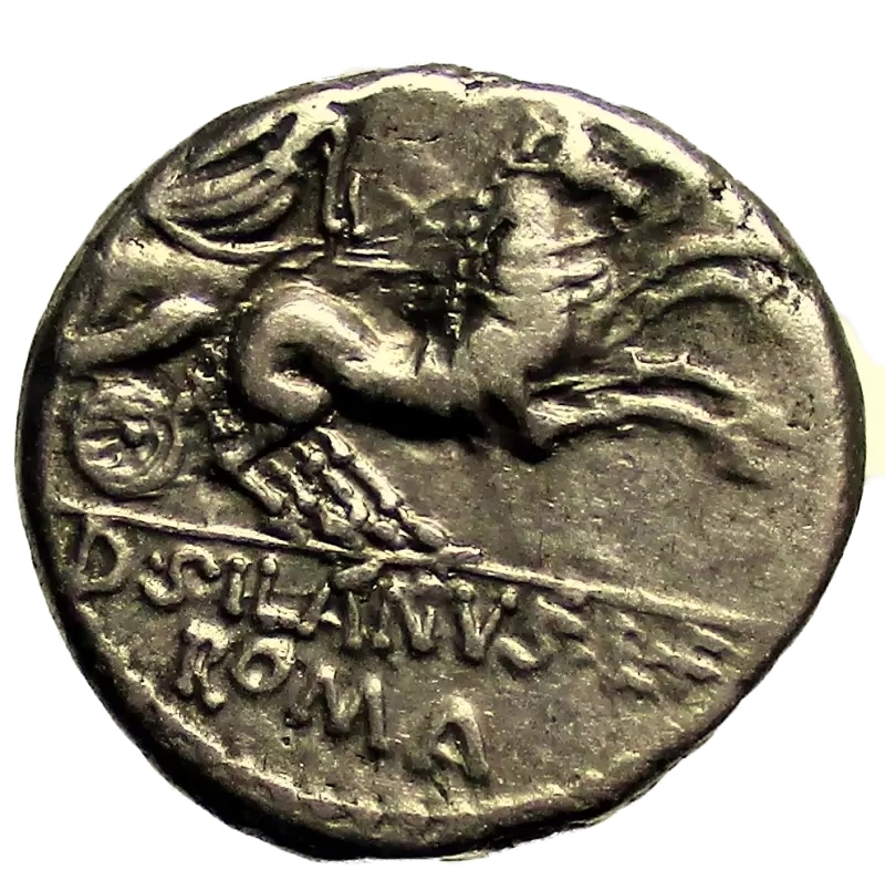 reverse: Repubblica Romana - Gens Junia. D Junius Silanus LF. 91 a.C. Denario