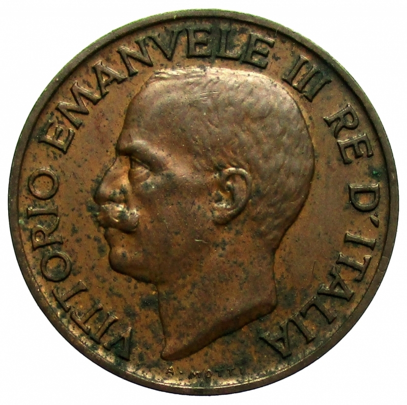 obverse: Vittorio Emanuele III (1900-1943). 5 Cent. 1919 NC