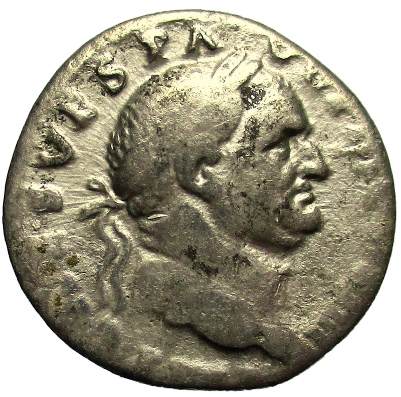 obverse: Impero Romano. Vespasiano 69-79 d.C. Denario