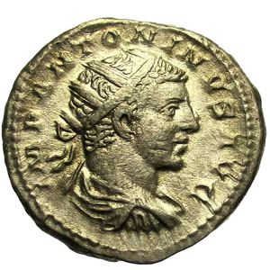 obverse:  Impero Romano Eliogabalo. 218-222 d.C. Antoniniano. 