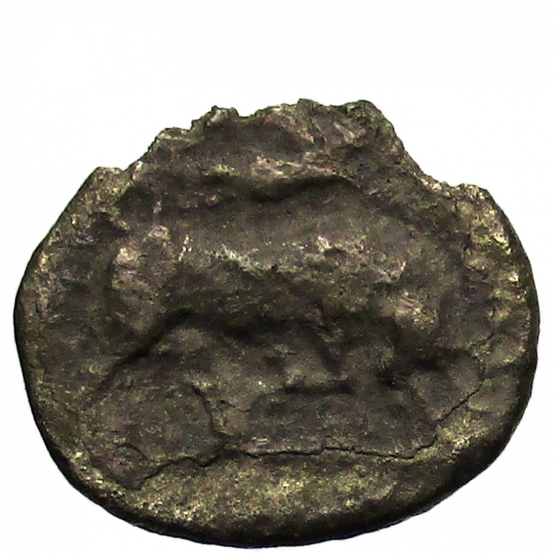 reverse: Mondo Greco. Lucania, Thourioi  400-350 a.C. Triobolo
