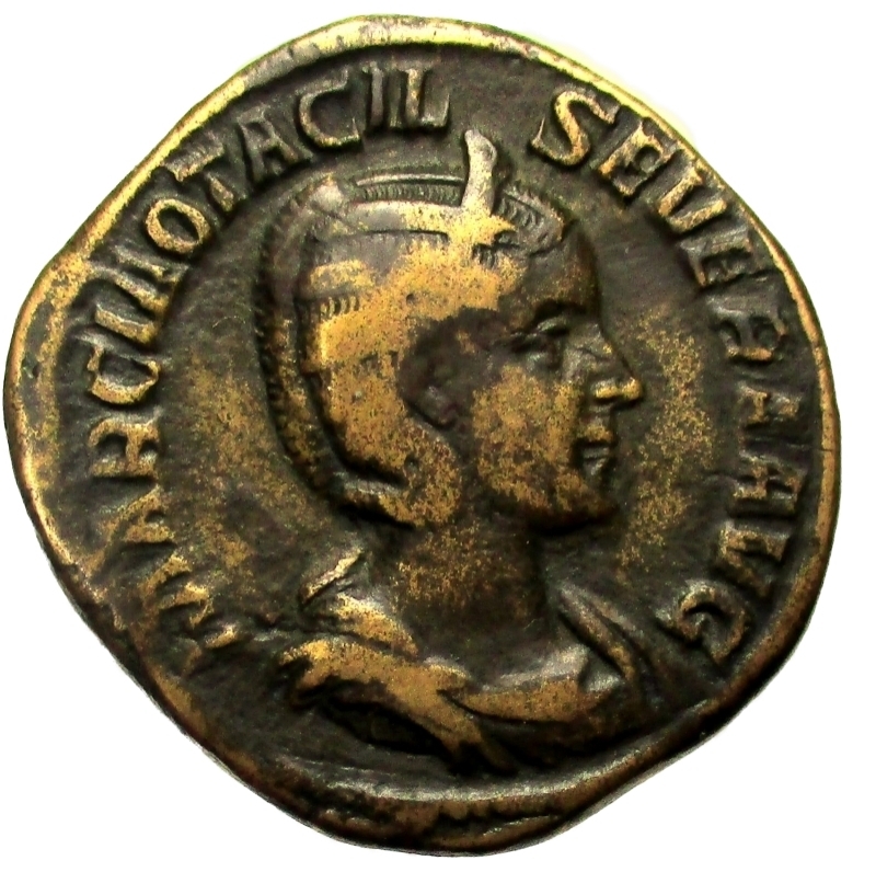 obverse: Impero Romano. Otacilia Severa. Moglie di Filippo I. 