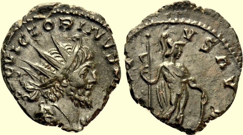 obverse: Impero Romano. Vittorino 269-271 d.C. Antoniniano