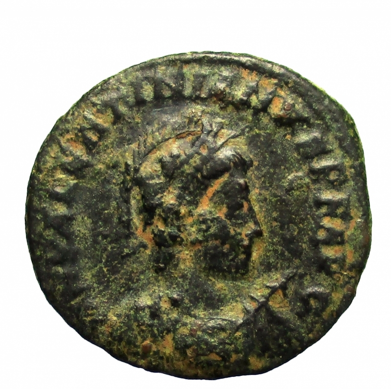 obverse: Valentiniano II, AE2 Tessalonica.