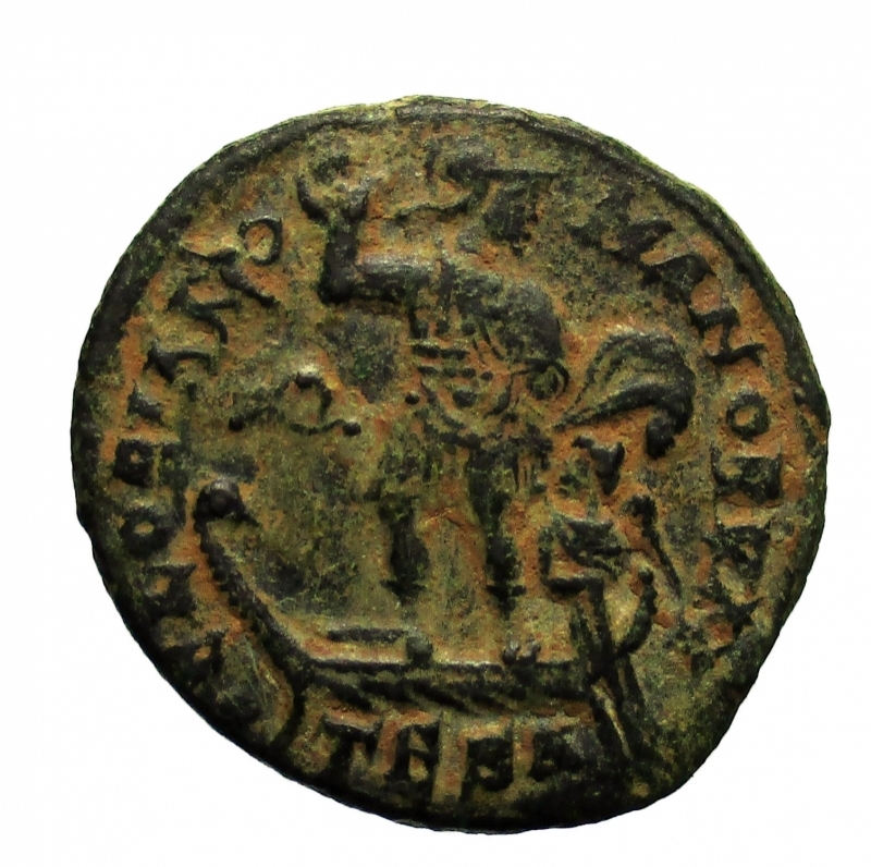 reverse: Valentiniano II, AE2 Tessalonica.