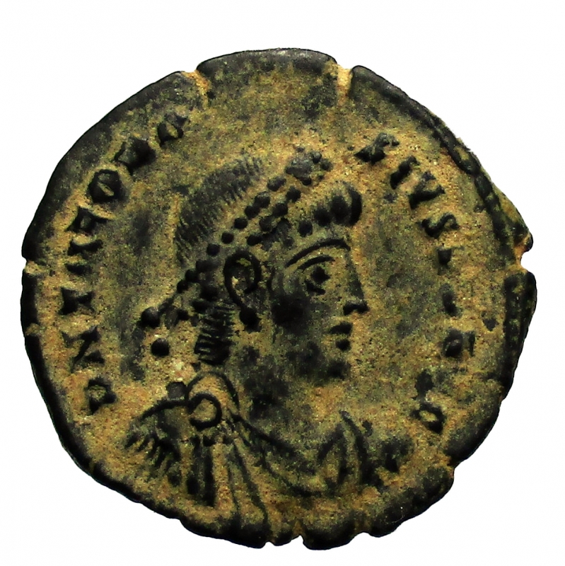obverse: Impero Romano Teodosio I  379-395 d.C.