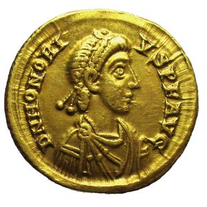 obverse: Impero Romano. Onorio 393-423 d.C. Ae