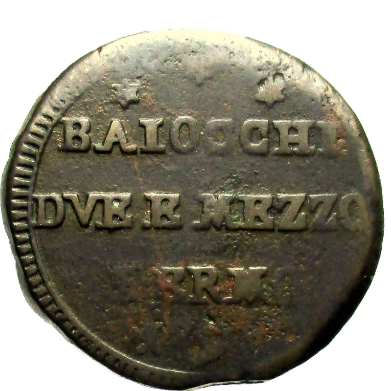 reverse: Zecche Italiane Fermo. Pio VI (1775-1799). Sampietrino