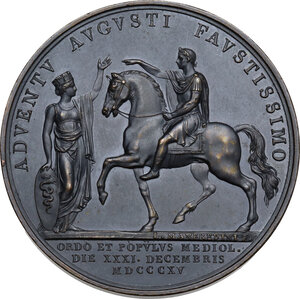 reverse: Francesco I d Asburgo e Lorena (1815-1835). Medaglia 1815 per l ingresso a Milano