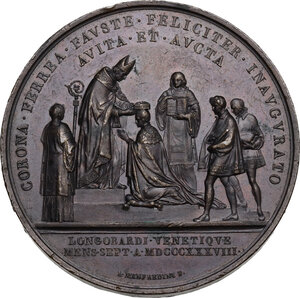 reverse: Ferdinando I d Asburgo-Lorena (1835-1848).. Medaglia 1838 per l incoronazione