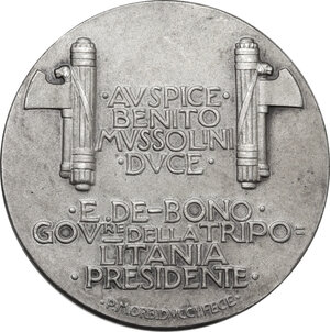 reverse: Medaglia 1927 per la Prima Esposizione della Fiera Campionaria di Tripoli