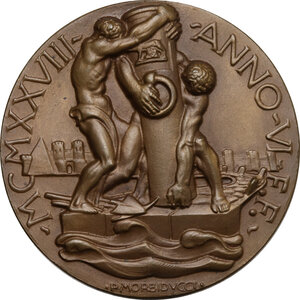 obverse: Medaglia A. VI 1928 per Inaugurazione della Roma-Ostia nell Anniversario della Marcia su Roma