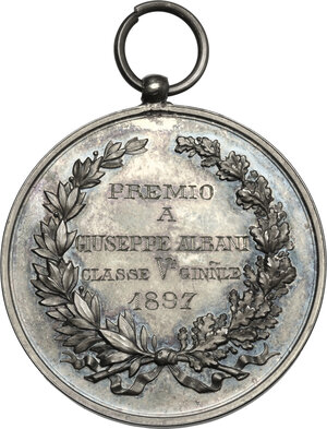 reverse: Collegio San Francesco dei Barnabiti di Lodi. . Medaglia premio 1897 a Giuseppe Albani (V Ginnasio)