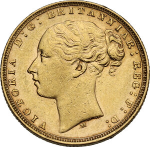 obverse: Australia.  Victoria (1837-1901). Sovereign 1875 M, Melbourne mint