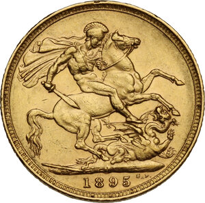 reverse: Australia.  Victoria (1837-1901). Sovereign 1895 M, Melbourne mint