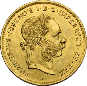 obverse: Austria.  Franz Joseph (1848-1916).. 4 Florins-10 Francs 1892 Restrike