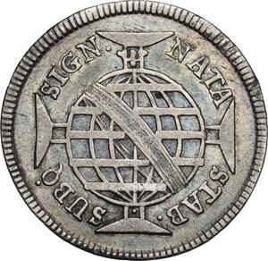 reverse: Brazil.  Maria I (1777-1816). 160 Réis 1787