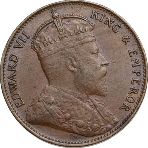 obverse: Ceylon.  Edward VII (1901-1911). Cent 1906