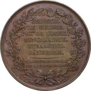 reverse: France.  Marshall Brune (1763-1815). AE Medal 1815, struck upon his death. Caunois engraver