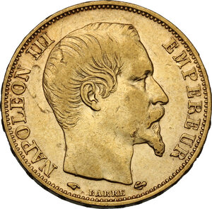obverse: France.  Napoleon III (1852-1870). 20 Francs 1859 A, Paris mint