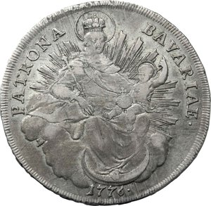 reverse: Germany.  Massimilano Giuseppe III (1745-1777). Tallero 1776A