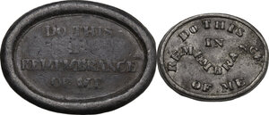 obverse: Great Britain. Lot of two (2) PB Communion Tokens, 19th cent