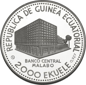 reverse: Guinea-Bissau. 2000 Ekuele 1980 Zebra
