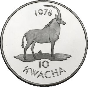 reverse: Malawi. 10 Kwacha 1978