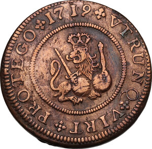 reverse: Spain.  Philip V (1700-1746).. 4 maravedis 1719, Segovia mint. (