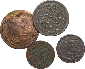 obverse: Lotto di quattro (4) monete in AE, fine XVIII-inizi XIX sec