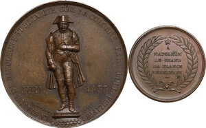 reverse: Luigi Filippo Re di Francia (1830-1848). Lotto di due (2) medaglie 1833 per il ristabilimento della statua di Napoleone a Parigi