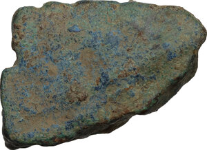 reverse: Aes Premonetale.. Aes Formatum. Regular fragment of a cake-shaped bronze ingot. Central Italy, 8th-4th century BC