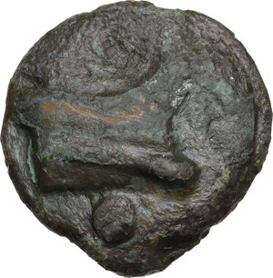 reverse: Janus/prow to right libral series.. AE Cast Uncia, c. 225-217 BC
