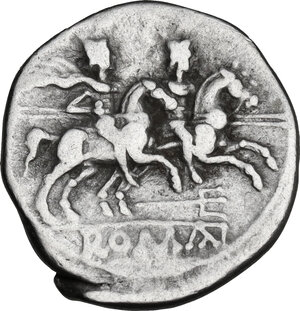 reverse: Trident series.. AR Denarius, c. 206-195 BC