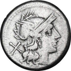 obverse: P·MAE series. AR Denarius, uncertain Spanish mint, 204 BC