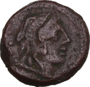 obverse: C. Aburius Geminus.. AE Quadrans, 134 BC