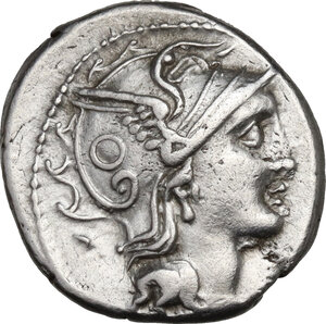 obverse: C. Claudius Pulcher.. AR Denarius, 110 or 109 BC