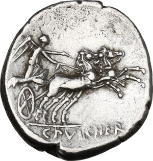 reverse: C. Claudius Pulcher.. AR Denarius, 110 or 109 BC