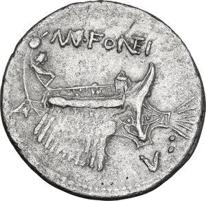reverse: Mn. Fonteius. AR Denarius, 108-107 BC