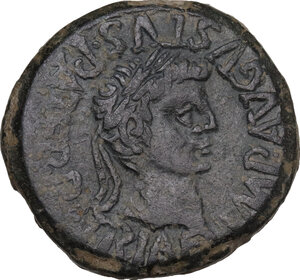 obverse: Augustus (27 BC - 14 AD) .. AE Unit, Turiasu mint, Hispania