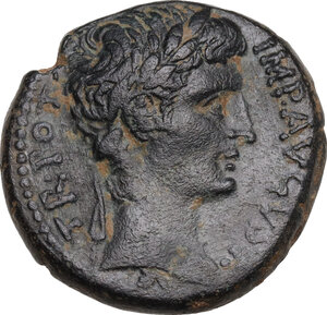 obverse: Augustus (27 BC - 14 AD) .. AE 27mm. Antioch mint, Seleucis and Pieria, 5 BC