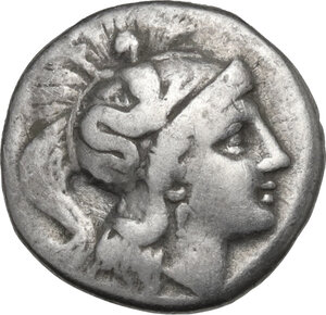 obverse: Southern Apulia, Tarentum. AR Drachm, c.  325-280 BC. Neumenios, magistrate