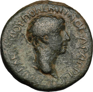 obverse: Reign of Tiberius (14-37), M. Antonius Polemo, high priest (28-38).. AE Octochalkon, dated year 10, Olba, Cilicia Tracheia