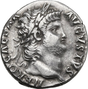 obverse: Nero (54-68).. AR Denarius, Rome mint, c. 64-65 AD