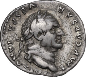 obverse: Vespasian (69-79).. AR Denarius, 76 AD