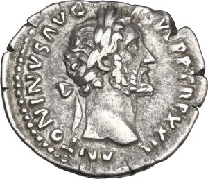 obverse: Antoninus Pius (138-161).. AR Denarius, 158-159 AD