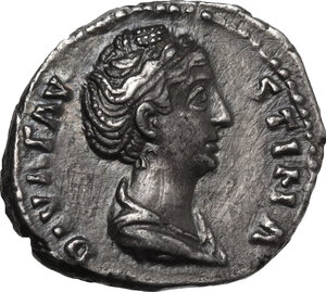 obverse: Diva Faustina I (after 141 AD).. AR Denarius, Struck under Antoninus Pius, c. 146-161