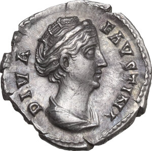 obverse: Diva Faustina I (after 141 AD).. AR Denarius