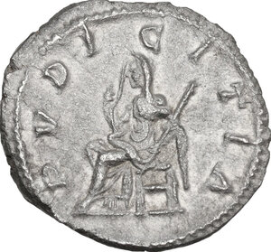 reverse: Julia Maesa, sister of Julia Domna (died 225 AD).. AR Denarius, struck under Elagabalus, 218-220 AD